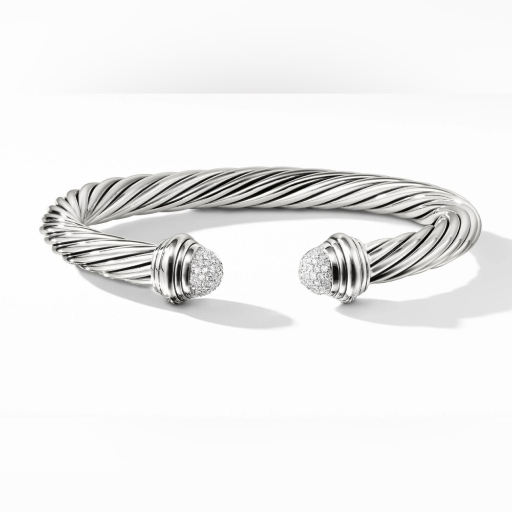 Cable Classics bracelet- sterling silver with Pavé diamonds David Yurman